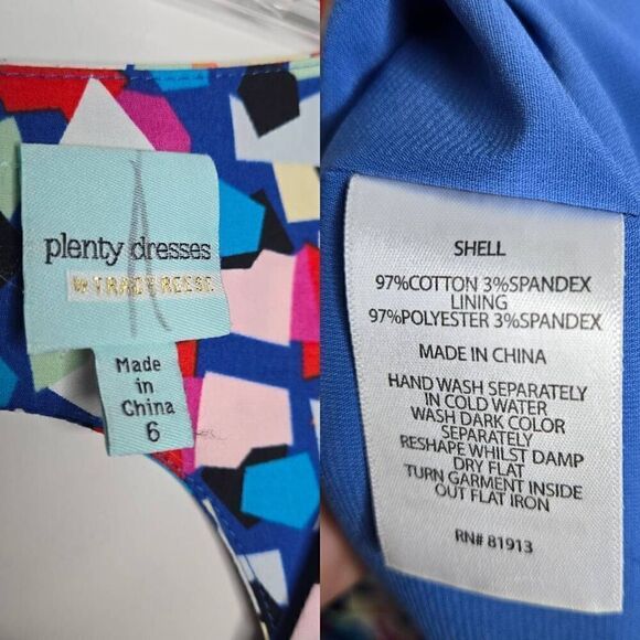 PLENTY By Tracy Reese Geometric Sheath Pencil Dress Cutout Size 6 - Picture 12 of 12